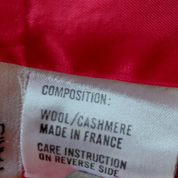 Vintage St. Sophia Paris Red Wool Cashmere Blend Coat, Made In France Size M/L - Picture 11 of 11